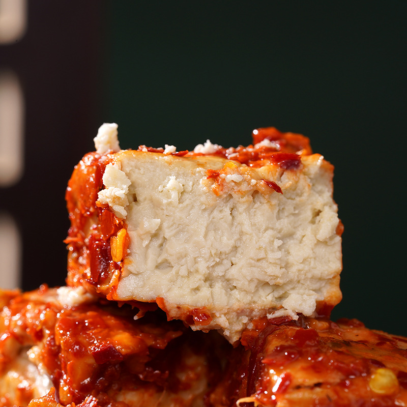 Xinhua Baixi Tofu Zengjie Fermented Bean Curd Spicy Farmhouse Soy Products Baixi Fermented Bean Curd for Meals 210G/Bottle