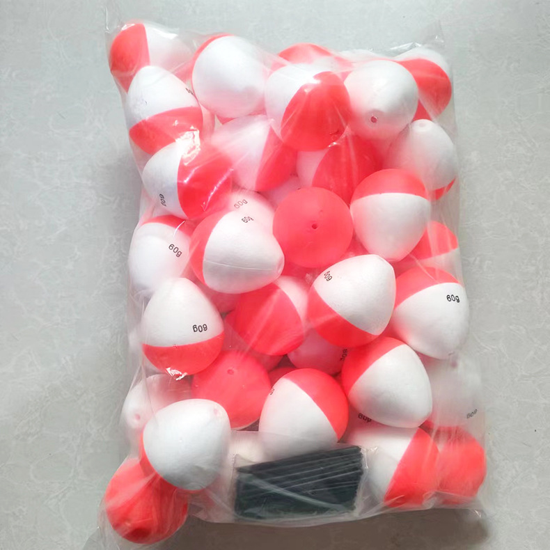 Cross-Border red and white floating EVA foam hard foaming through the belly long-cast fish floating export floating buoyant fish floating