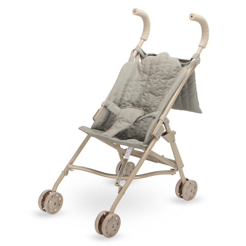 Cross-Border New Product Hot Sale High-End Artificial Baby Stroller Neutral Ins Style Gray Green Toy Doll Stroller
