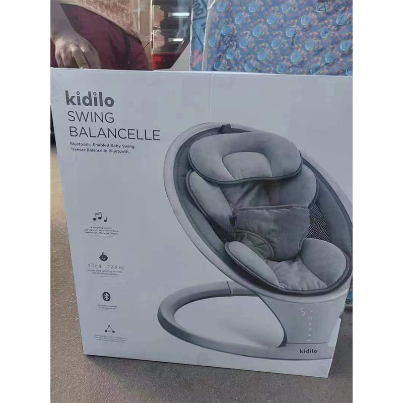 Kidilo Kidsren's Rocking Chair Electric Baby Rocking Bed Adjustable Portable Sleeping Artifact Cross-Border Wholesale