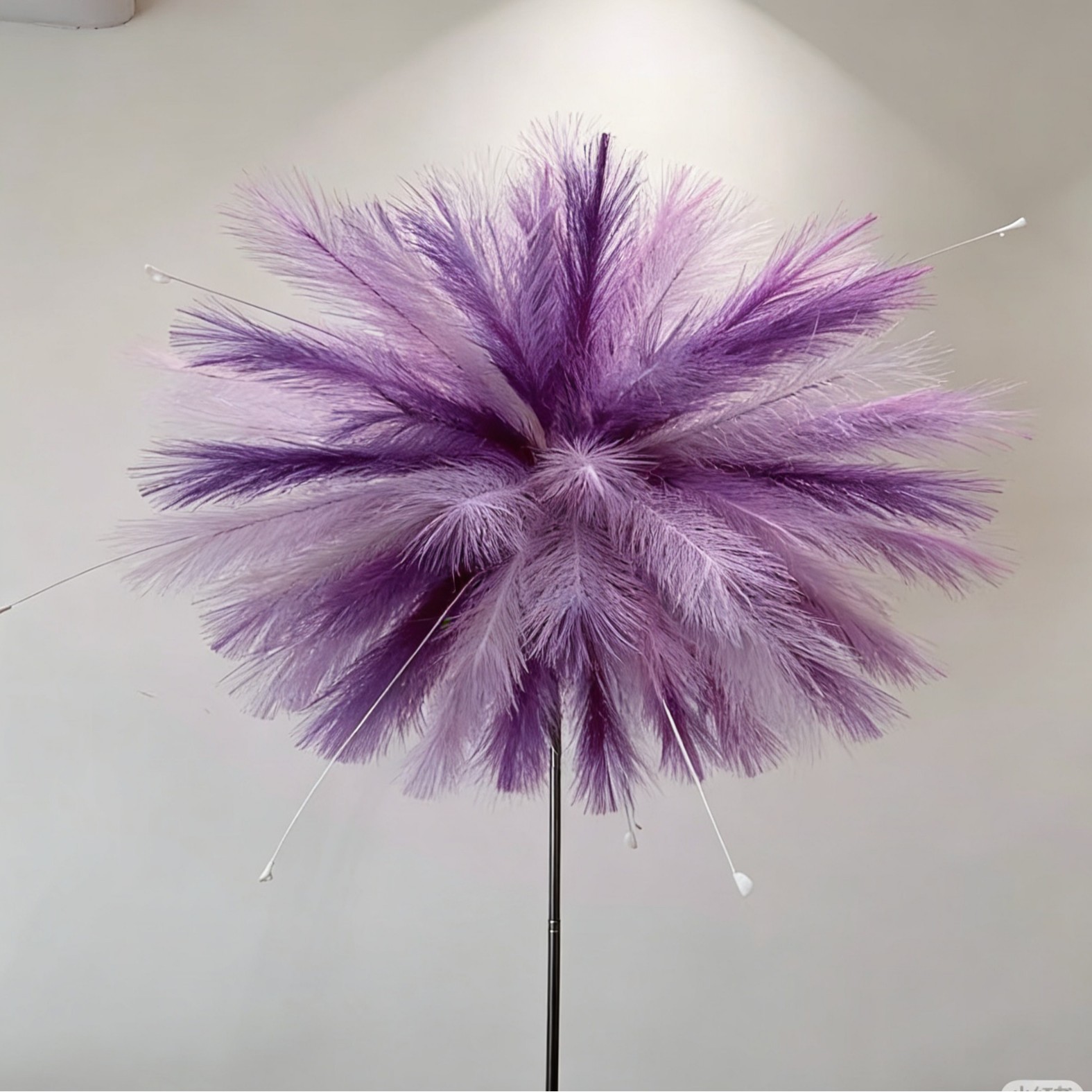 New Fireworks Feather Reed Grass Artificial Flowers Outdoor Daytime Colorful Fireworks Landscaping Pink Peacock Grass Fireworks