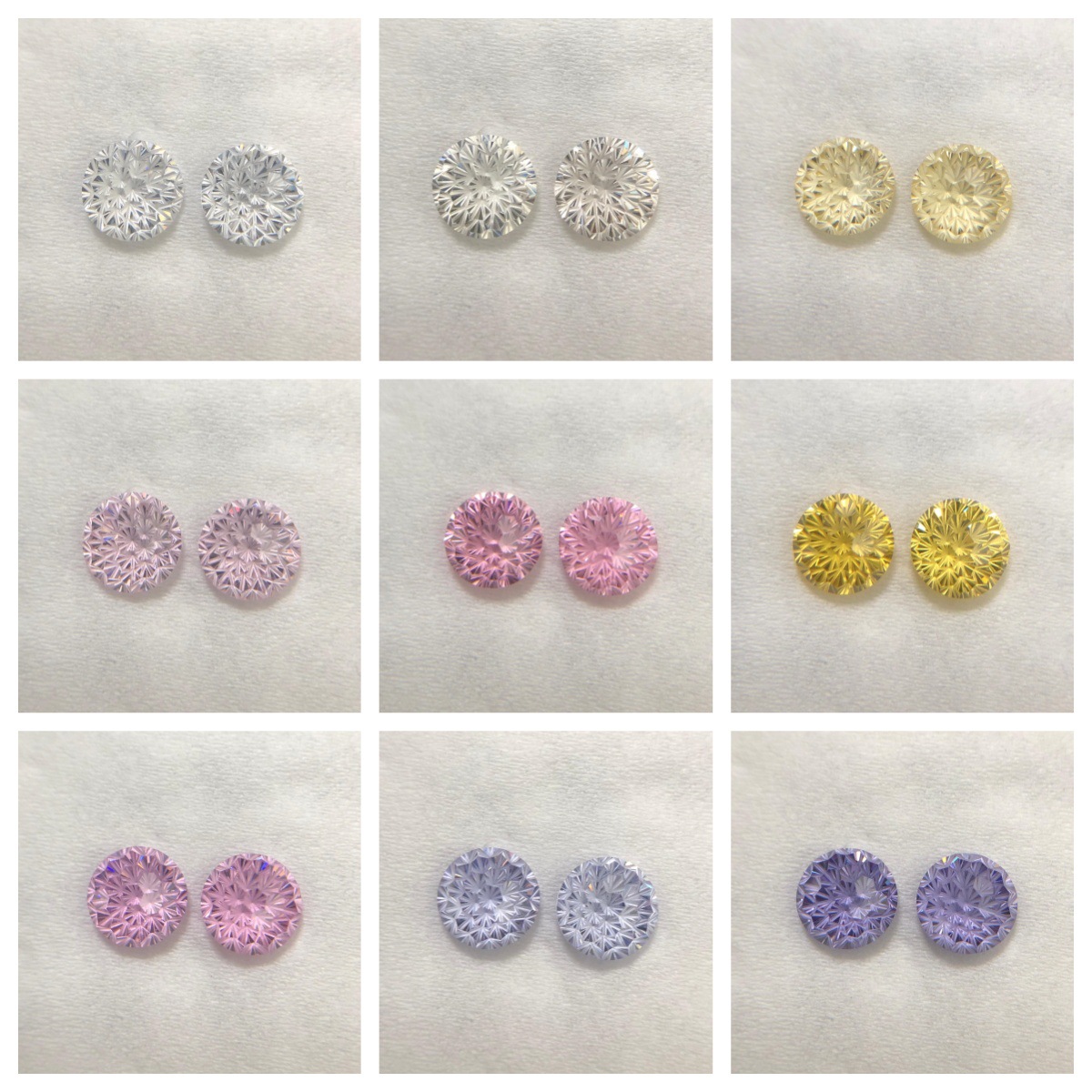 Popular 6mm Fireworks Cut Zircon Stud Earrings Main Stone Zircon Stud Earrings (Loose Stone)