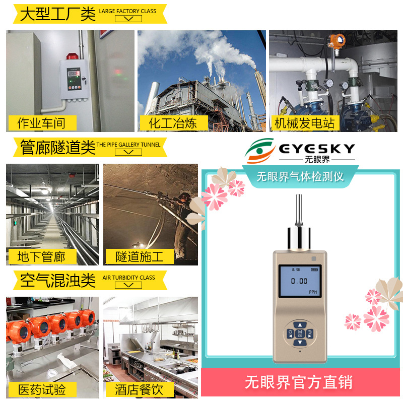 Pump Suction Type Hydrogen Sulfide Detector Handheld H2S Toxic Gas Detection Gas Alarm