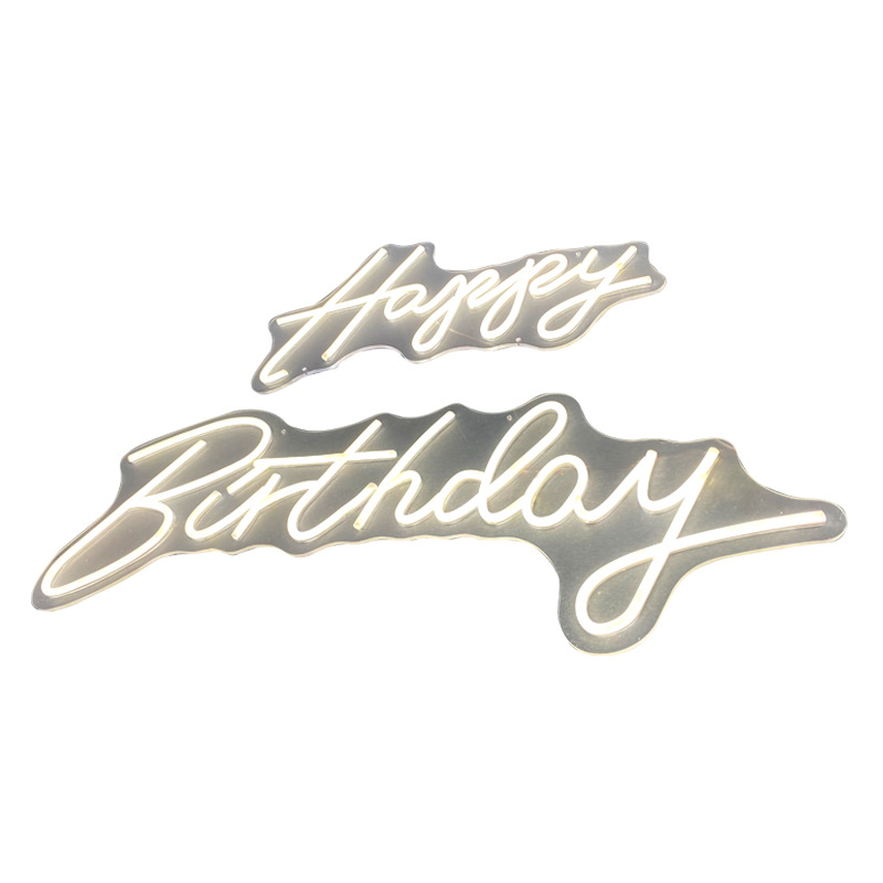 Happy Birthday Led Light Sign Letter Marryme Neon Light Holiday Ohbaby Luminous Word Proposal Decorative Light