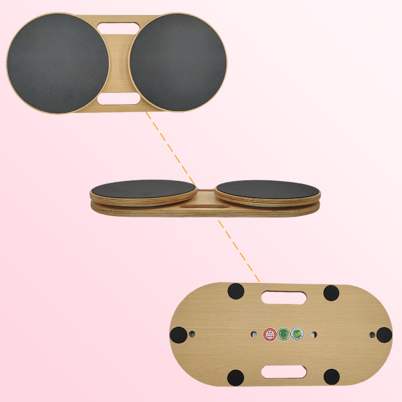 New Double-step Wooden Waist Twist Plate Home Fitness Slimming Split Type Turntable Sports Shaping Solid Wood Waist Twist Turntable