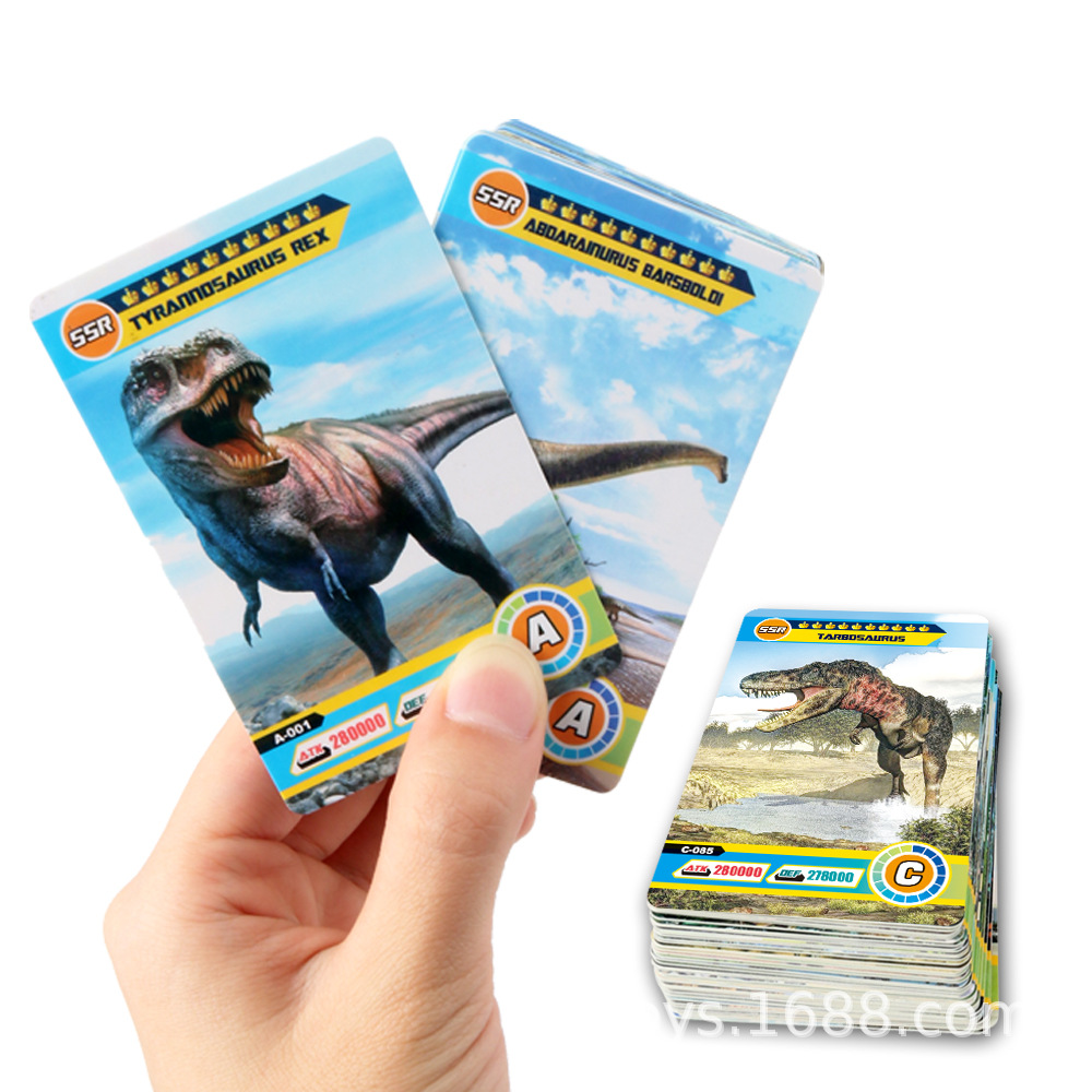 Лучшие продажи на Amazon Набор динозавров Полный набор Детские карты динозавров Источник фабрики