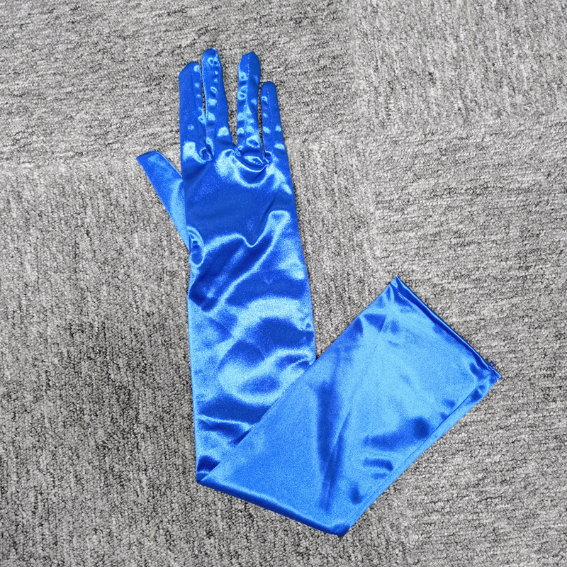 Satin Gloves Extended Gown Satin Wedding Performance Prom Costume Accessories Etiquette Multicolor Elbow Spandex Evening Dress