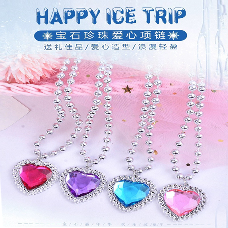 Ожерелье для детей: пластиковое, с сердечком, оптовая продажа