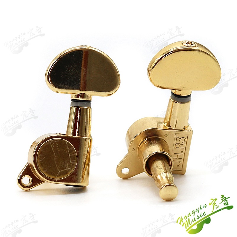 Wooden Electric Guitar Folk Tuning Knob Fully Enclosed String Winder String Accurate 45 Degree Round Head Gold Silver Black Korean Assets