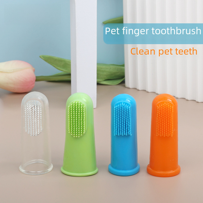 Pet Toothbrush Dog Cat Brushing Teeth Cleaning Finger Cover Toothbrush Dog Cat Pet Supplies Toothbrush Manufacturer Wholesale Direct Sales