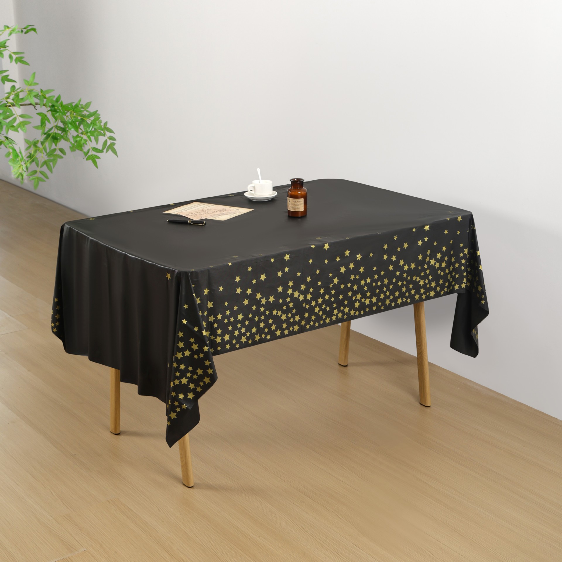 Polka Dot Party Tablecloth Peva Waterproof and Oil-Proof Disposable Tablecloth Export European and American Simple Disposable Tablecloth
