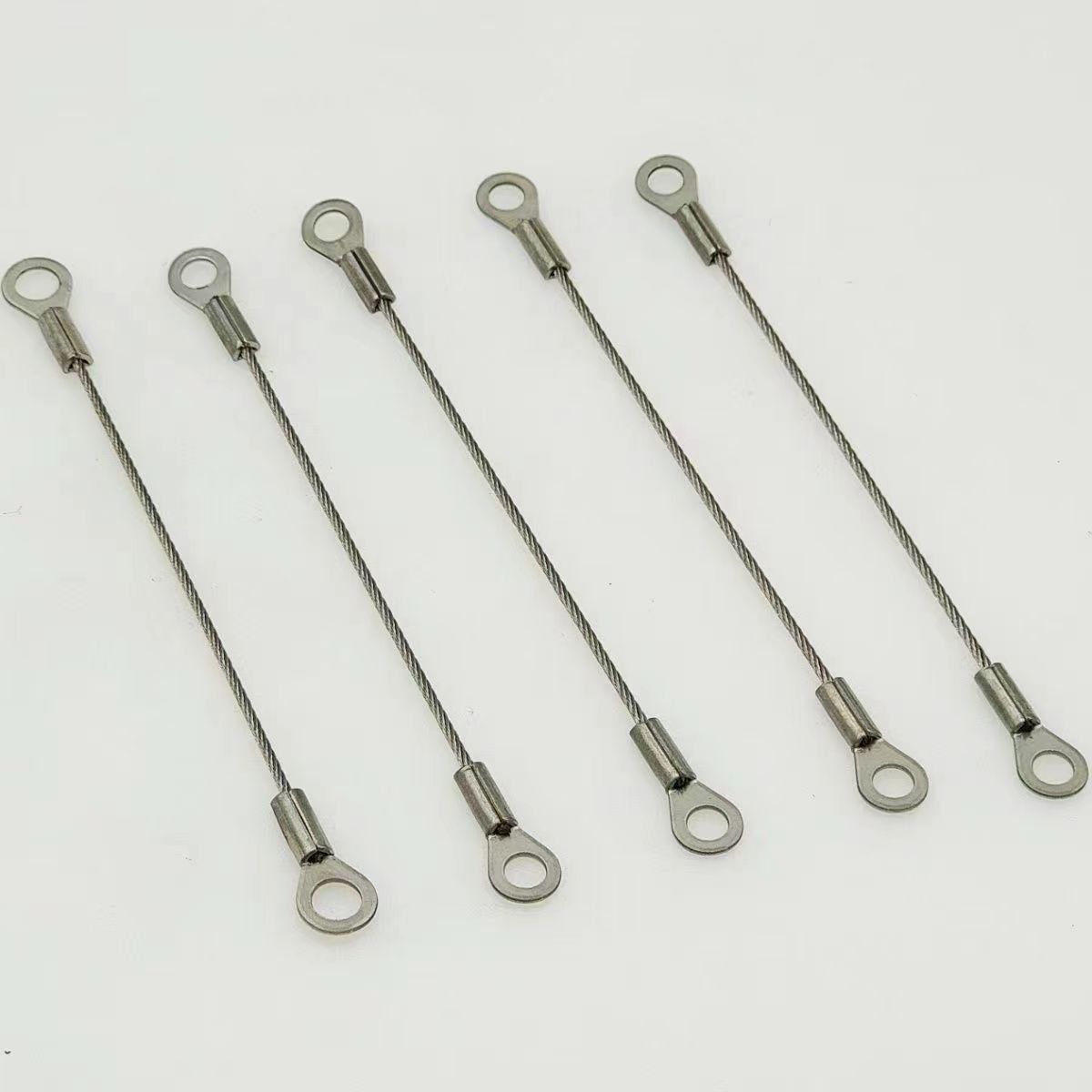 304 Steel Wire Rope Pressed Stainless Steel End Sports Sling Lighting Connector Hanging Wire Sample Custom Pressed Steel Wire Rope