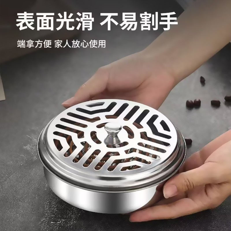 Enlarged and Heightened Safe Fireproof Mosquito Coil Tray Mosquito Coil Box with Lid Mosquito Coil Holder Tray Ash Catcher Fireproof