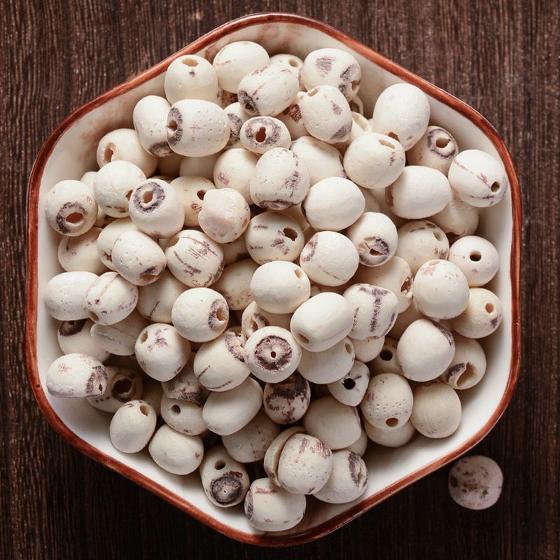 Coreless White Lotus Seeds from Hunan, Peeled, Additive-Free, Dried, Fresh, Sulfur-Free, Smoked Lily, White Fungus for Soup, Natural