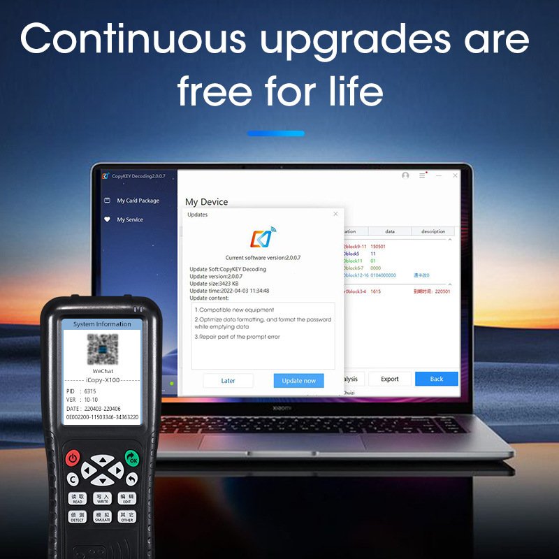 New English Version Icopyx100 Love Copy Idic Reader and Writer Access Control Elevator Card Duplicator Mobile Phone Decoding