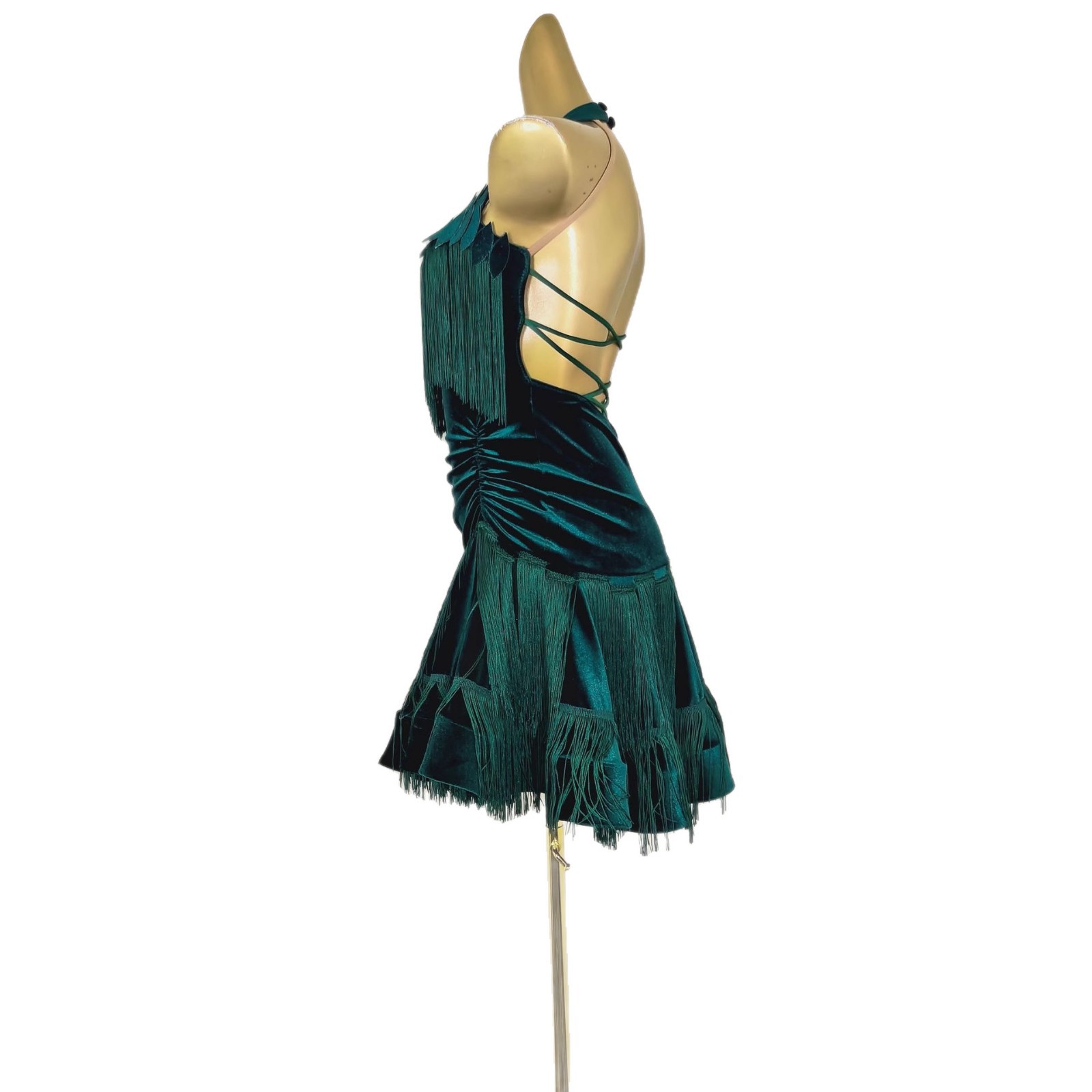 New Performance Competition Clothing Training Performance Latin Dance Clothing Sequined Tassel Dress Suit Factory Wholesale