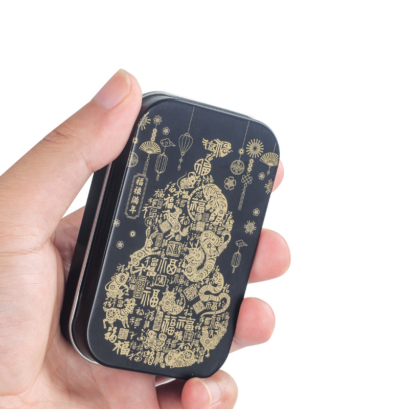 Tinplate conjoined lid cigarette case 20 sets empty box moisture-proof and pressure-resistant portable metal cigarette case smoking accessories