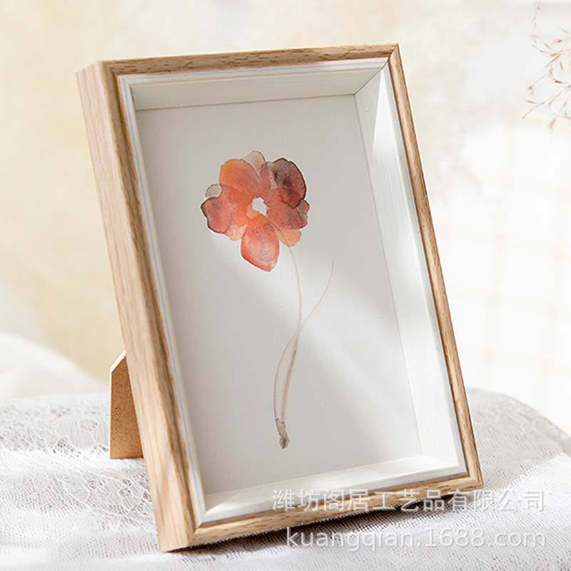 Modern minimalist imitation wood grain small photo frame edge strip decorative strip certificate frame mirror frame wholesale ps foam photo frame line
