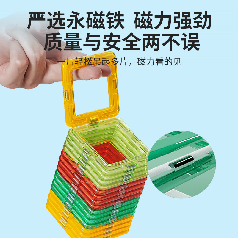 Manufacturers large magnetic piece building blocks scattered pieces children's educational toys brain development magnet toy building blocks Amazon