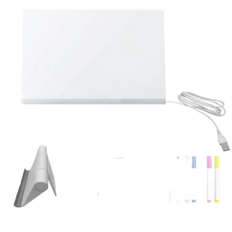 Reuse Kidsren's Gifts Luminous Drawing Board DIY Handwriting Board Kidsren's Eye Protection Drawing Board with Pen Erasable Toys