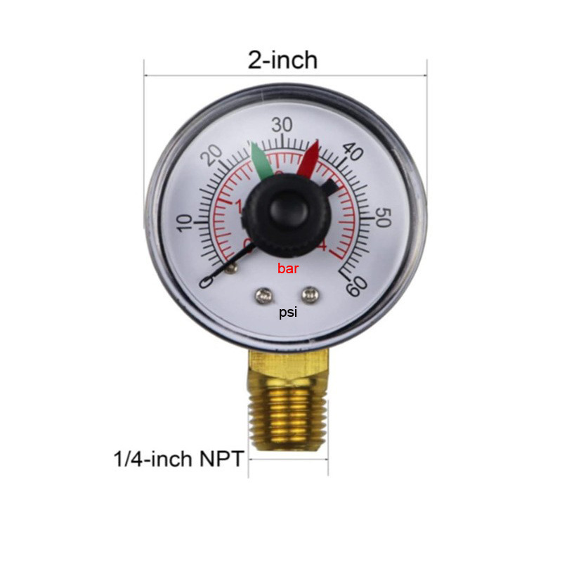 Hayward ECX271261 Pressure Gauge Replacement Parts Sand Pump Spa Replacement Pressure Gauge with Sowing Disk