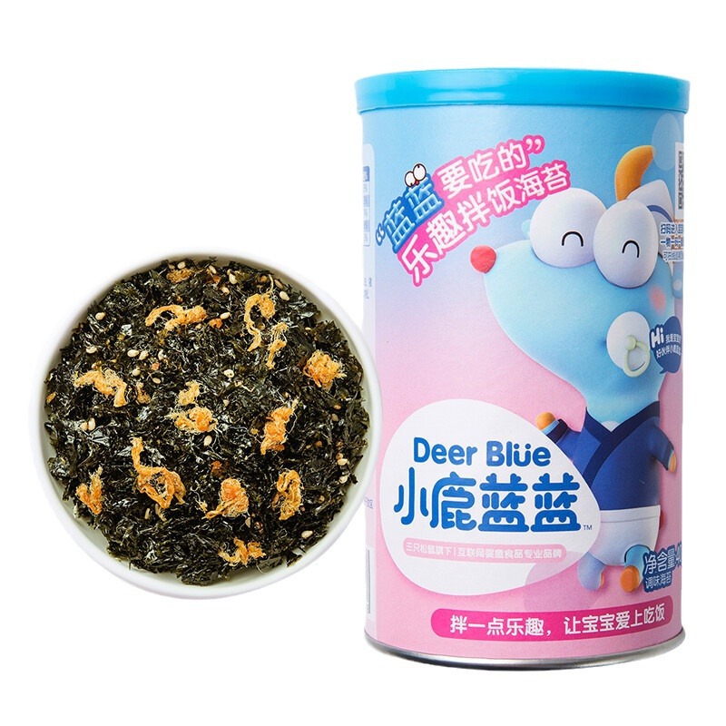 Official flag genuine goods deer blue and blue bibimbap seaweed shredded seasoning rice bibimbap with complementary food spectrum children's snack brand