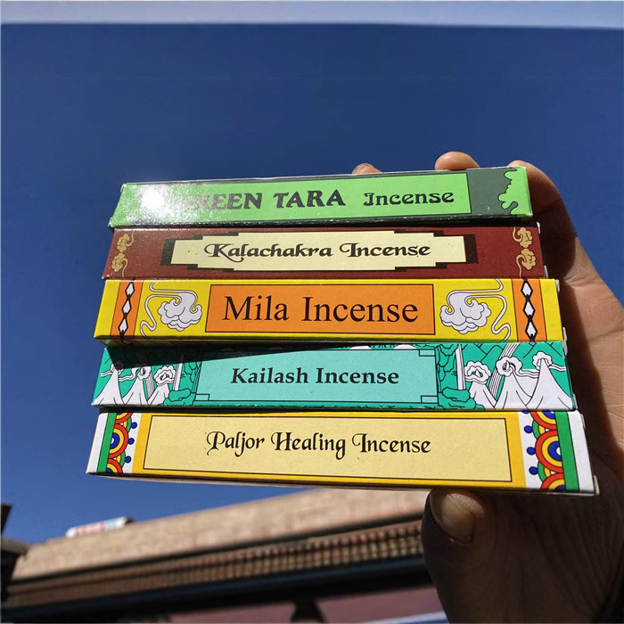 Nepal natural herbal green mother Xizang incense gift box handmade containing 5 kinds of incense short incense