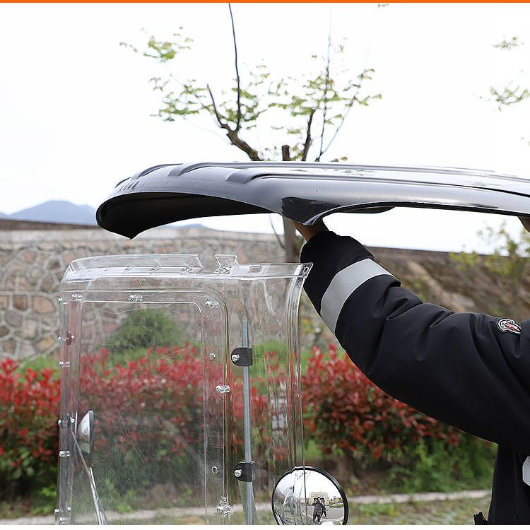 Electric Vehicle Canopy Sunshade Umbrella 7-Shaped Battery Motorcycle Rainproof Transparent Sun Protection Fully Enclosed Windproof Cover