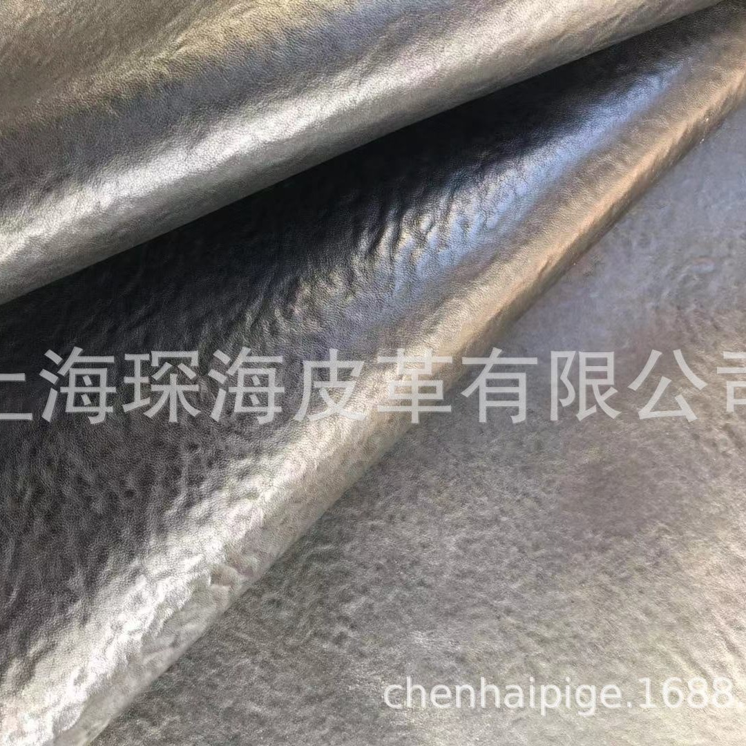 Glossy Vegetable Tanned Horsehide Vegetable Tanned Leather Clothing Horsehide Motorcycle Clothing Clothing Fabric Leather Leather Black