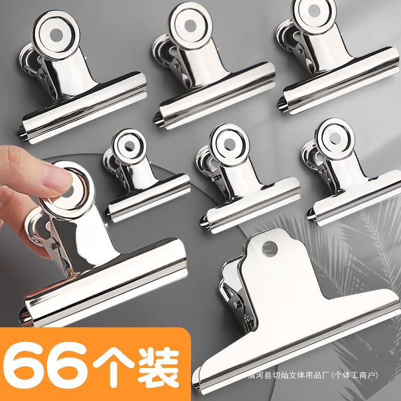 Клип для канцелярских принадлежностей Yamagata из нержавеющей стали, металлический зажим для счетов, планшет для рисования, большой и маленький зажим для канцелярии