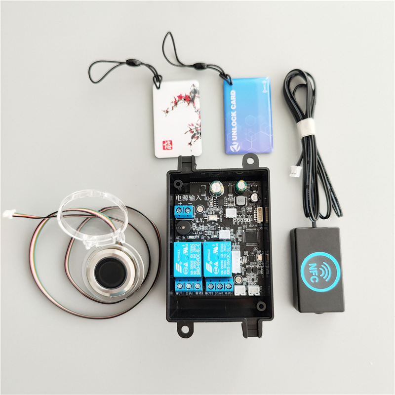 D231 Dual-Channel Fingerprint Lock Swipe Card Control Board Nfc Module for Electric Vehicles, Motorcycles, and Car Modification, Switch Start