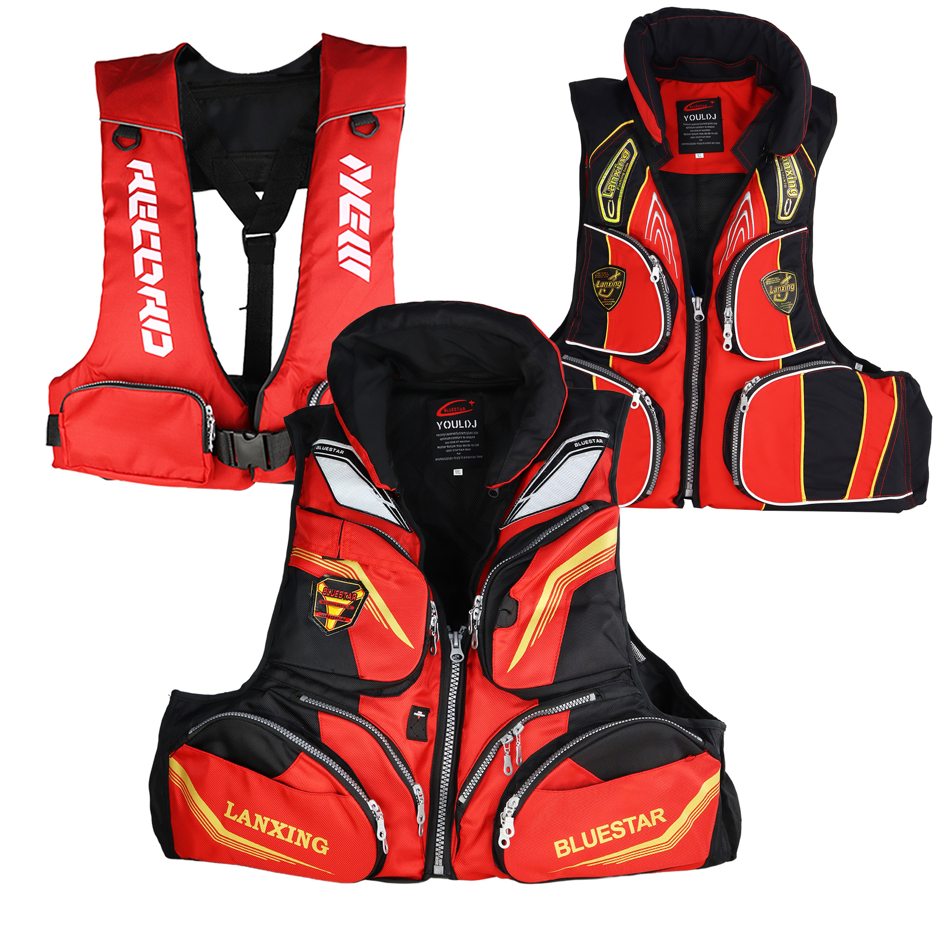 Life Jacket Large Buoyancy Adult Sea Fishing Vest Fishing Surfing Multi-Pocket Vest Sea Life-Saving Equipment Wholesale