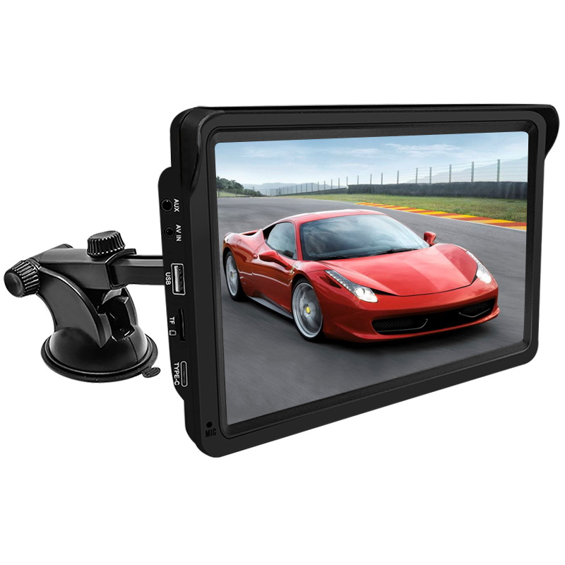 Портативный беспроводной дисплей навигатора CarPlay и Android Auto с присоской 7 дюймов