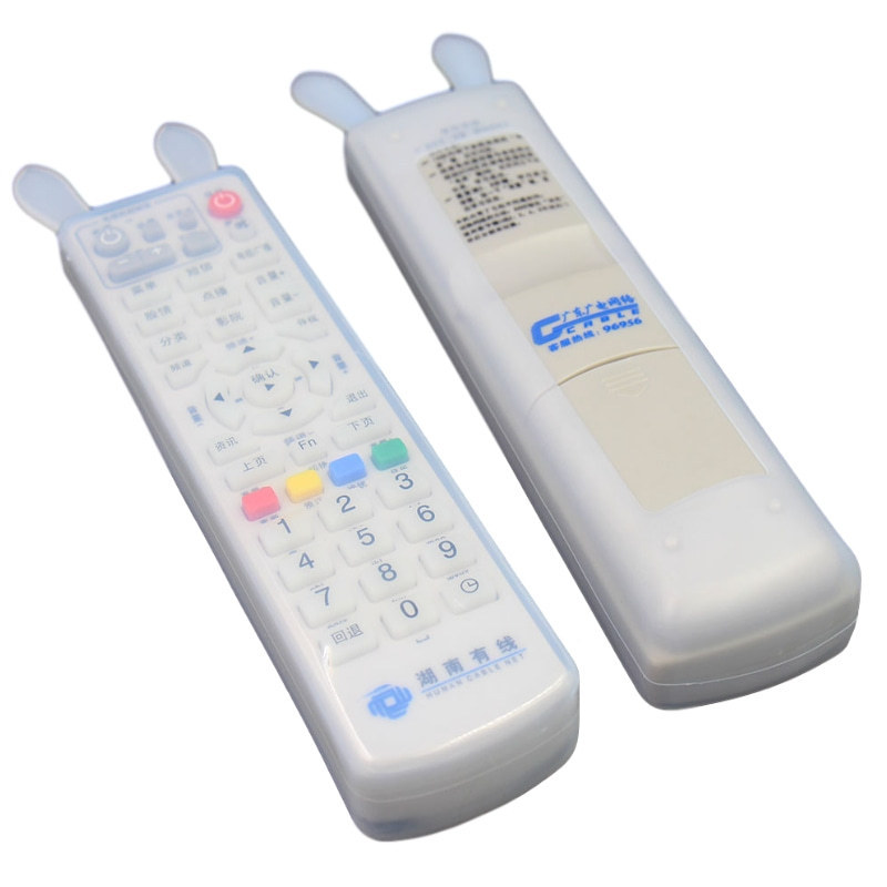 Creative Silicone Rabbit Transparent Remote Control Cover Luminous Hd Air Conditioner Tv Dustproof and Waterproof Cover Protective Cover