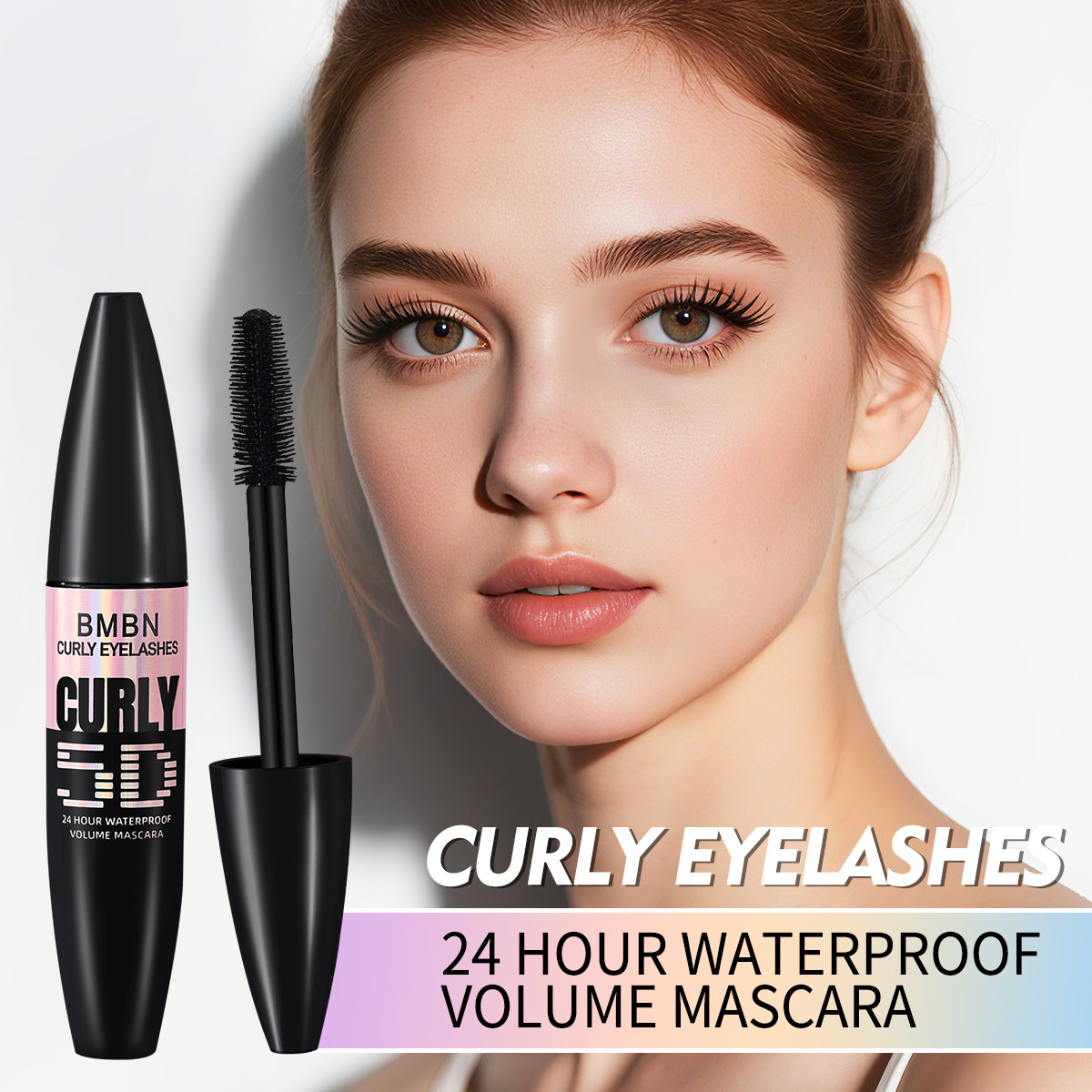 Cross-Border Makeup Bmbn Mascara, Plump, Curling, Long, Thick, Waterproof, Non-Smudged, Long-Lasting 4D Eyelashes B6877