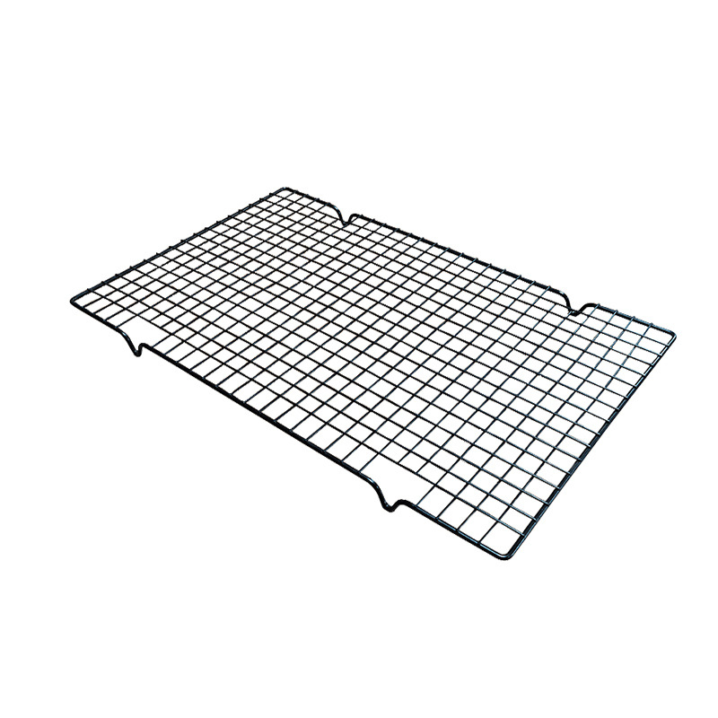 Complete Collection of Baking Supplies, Cake Cooling Rack, Rectangular Black Bread Baking Mesh Mat, Mesh Drying Rack