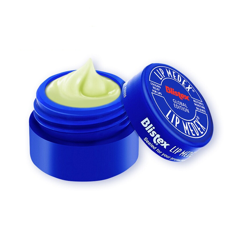 American Blistex/Blistex Small Blue Can Small Iron Lip Balm Moisturizing and Repairing Dry Cracking and Peeling