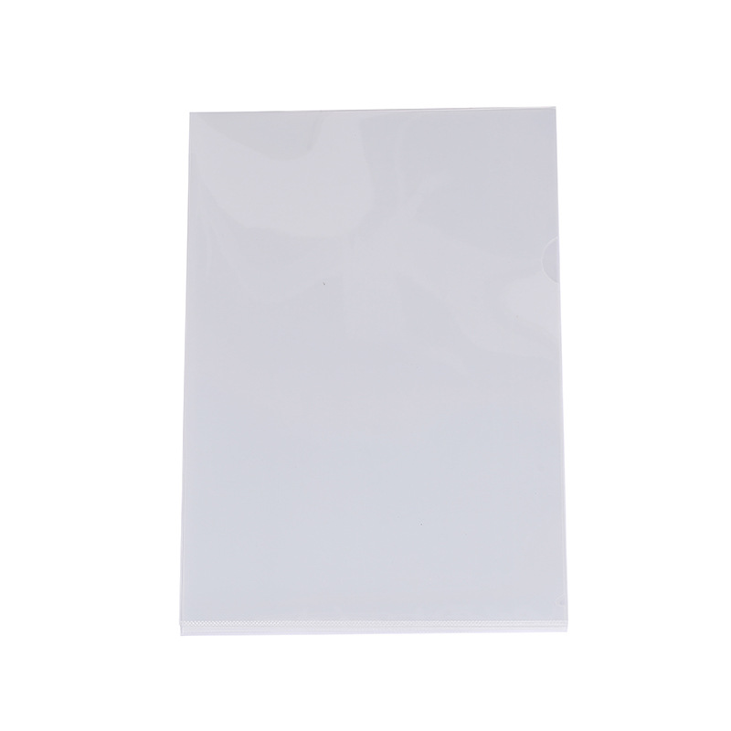 L-Shaped A4 Folder Single-Chip Folder Advertising Printing Logo File Protective Cover Transparent File Envelope Folder