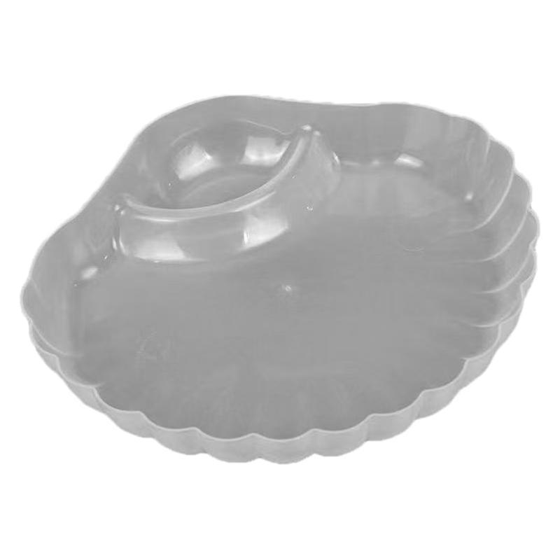 Shell Dumpling Plate PS Transparent Material with Vinegar Dish Household Creative Fruit Plate Snack Snack Plate in stock Quick Hair