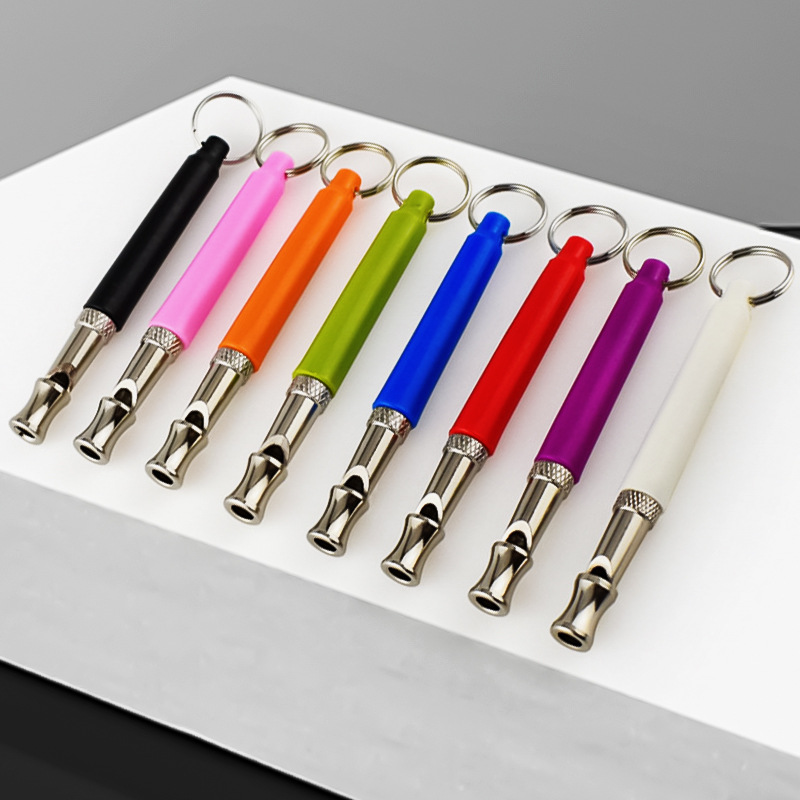 Ultrasonic whistle manufacturers cross-border supply adjustable dog whistle dog trainer with lanyard pet stainless steel dog trainer flute