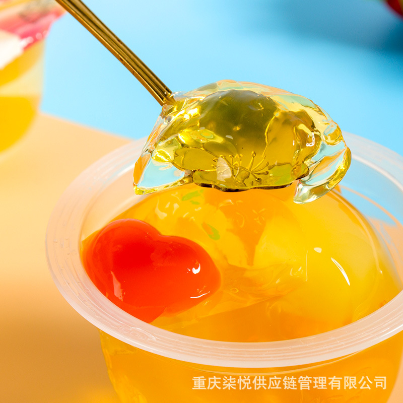 200g xizhilang fruit jelly Apple grape Tangerine yellow peach Assorted Jelly bulk snack in stock wholesale sale