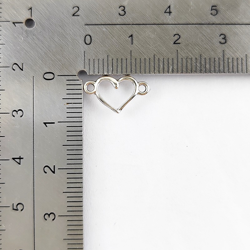 Amazon Hot Sale Double Hanging Hollow Love DIY Handmade Semi-finished Necklace Hand Rope Connecting Jewelry Gold Accessories