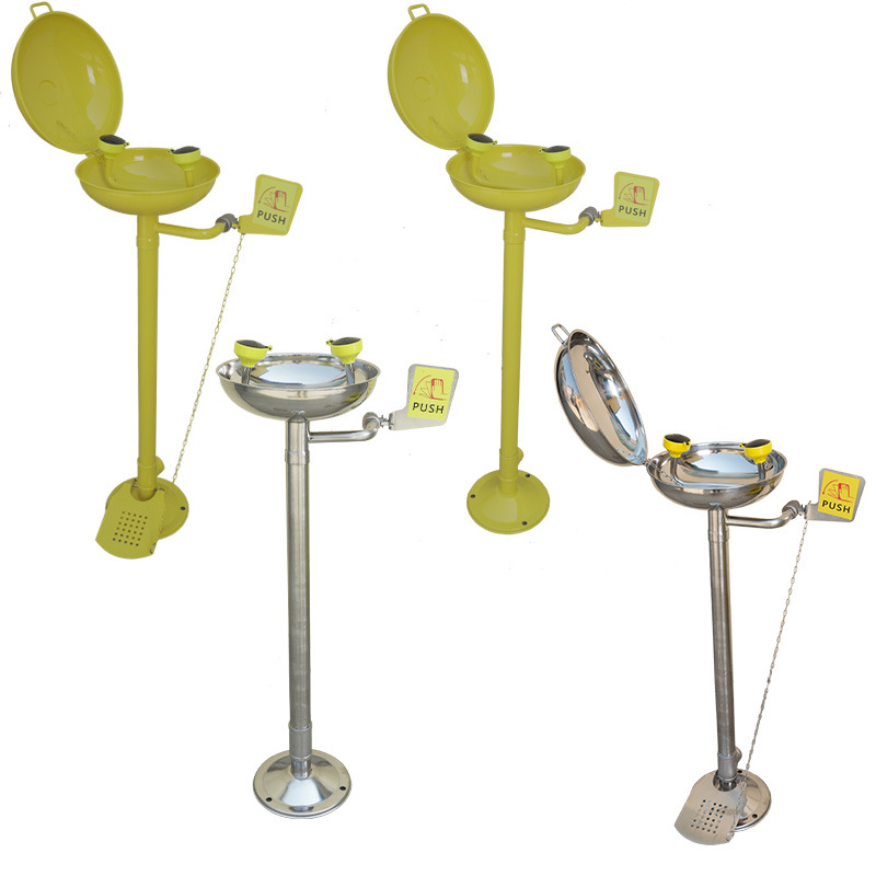 Yuexiang Wholesale Factory Inspection Industrial 304 Stainless Steel Abs Emergency Pedal Vertical Eyewash