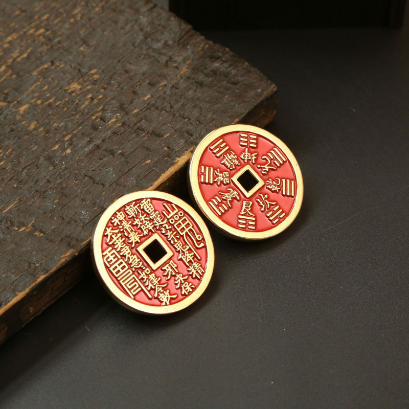 Экстра большой утолщенный латунный горный призрак деньги имитация синьцзянский горный призрак деньги антикварная багуа медная монета 6см8см большой размер монеты