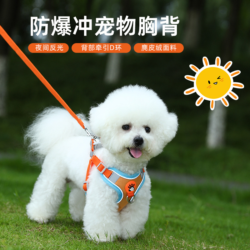 Поводок для собак жилетного типа для маленьких собак, специальный дышащий хард с высоким задиранием, для выгула бишонов