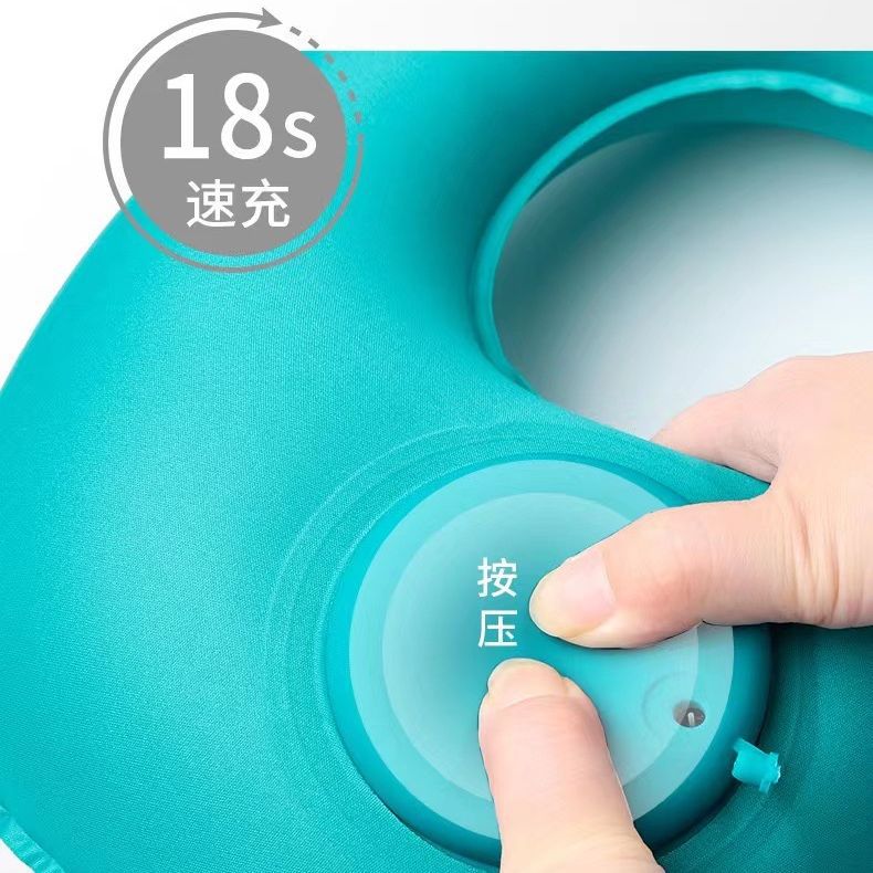 Neck U-shaped Pillow Inflatable U-shaped Pillow Women's Cervical Pillow Travel Portable Manual Pressing Inflatable Pillow Aircraft Pillow