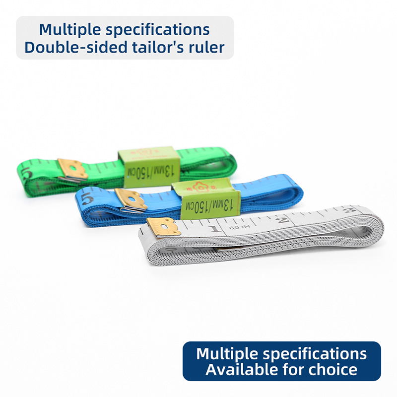 1.5 m measuring coat ruler PVC tailor ruler measuring three-way clothing tape ruler double scale portable mini measuring bust waist ruler