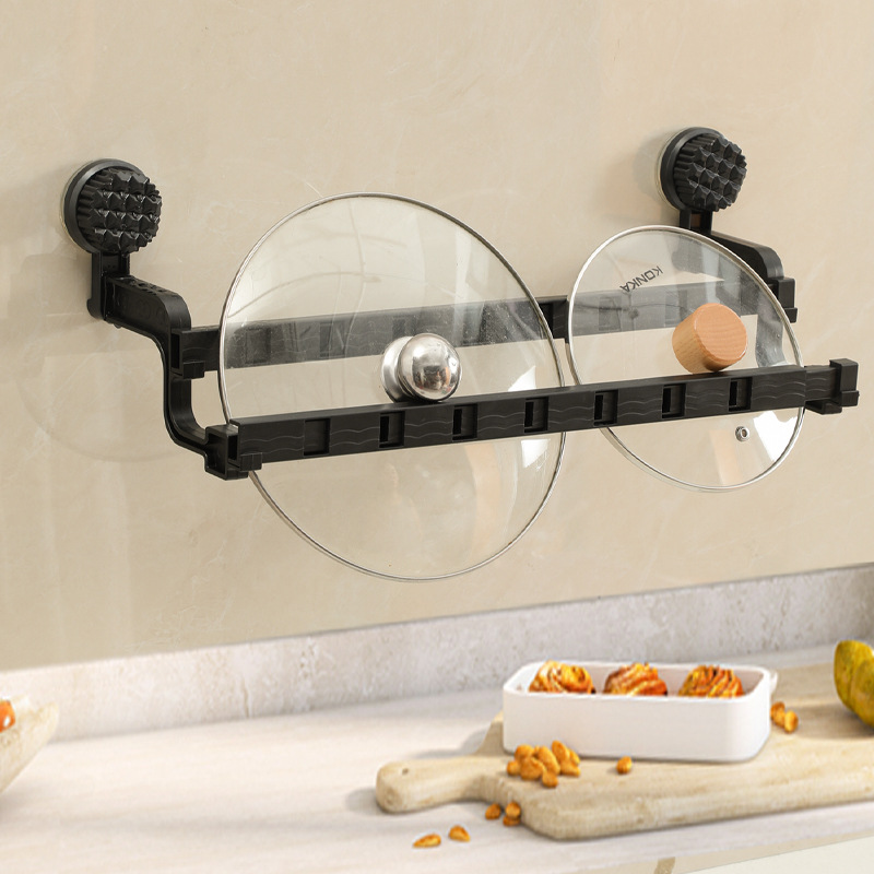 Double-Rod Suction Cup Towel Rack, Rotating and Extendable Bathroom Towel Rack, No-Drill Bathroom Storage Rack, Towel Hanging Rod