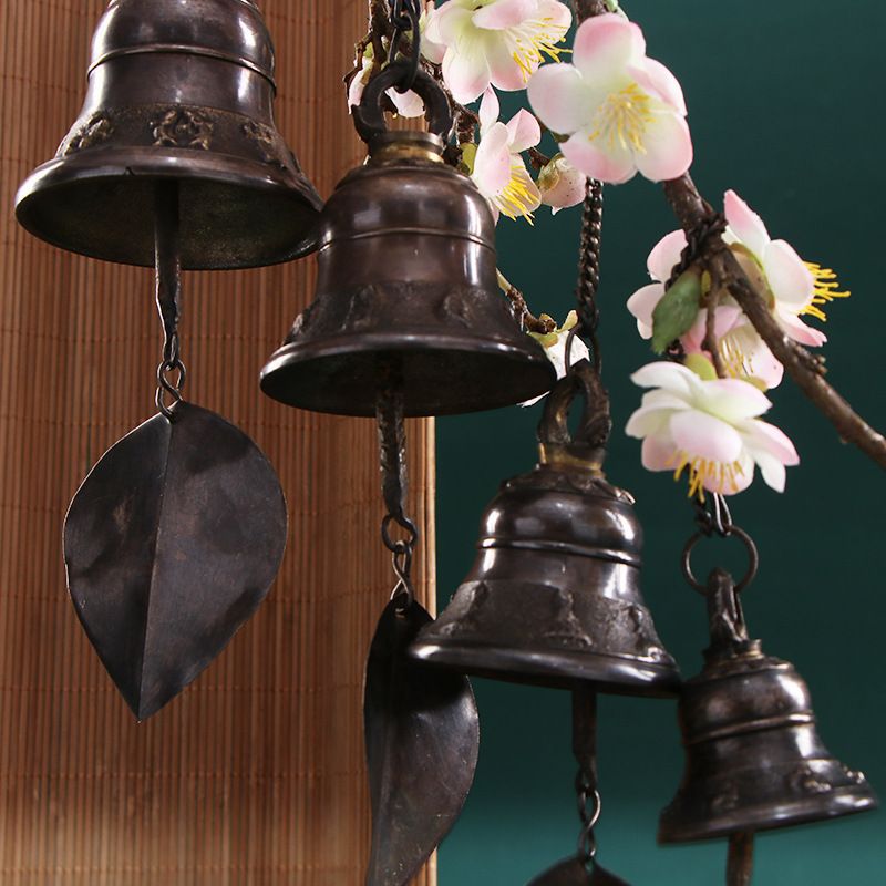 Непальские ремесленные изделия, оптовая продажа старого ветрового колокола, подвесные украшения для дверей, маленький медный колокол, подвеска старого ветрового колокола