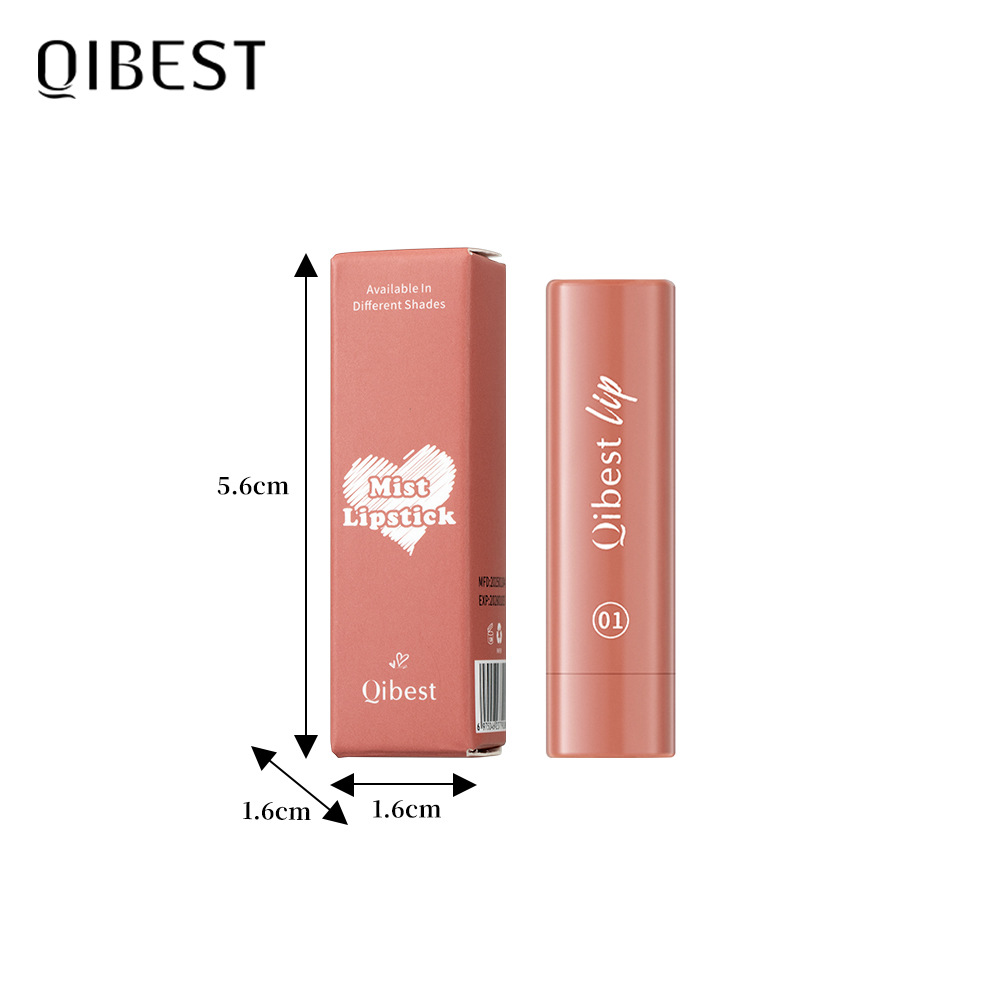 Qibest Cross-Border Long-Lasting Easy-To-Color Matte Matte Rotating Lipstick Pen Natural Waterproof Lipstick Lip Liner Makeup